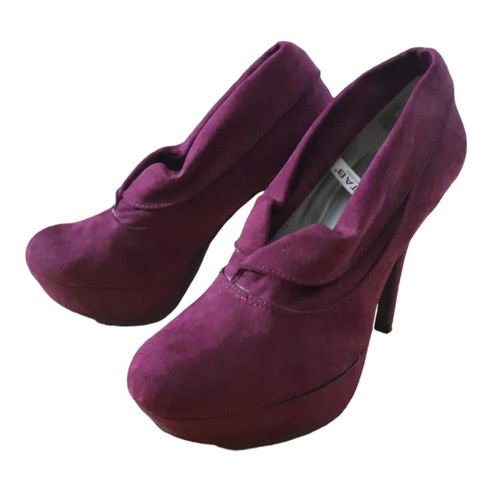 Mossimo Womens Vira Burgandy Suede 5 Inch Heel Pumps Size 9.5
